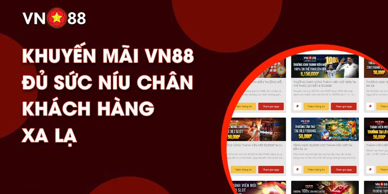 Khuyến mãi siêu hời chỉ có tại nhà cái VN88